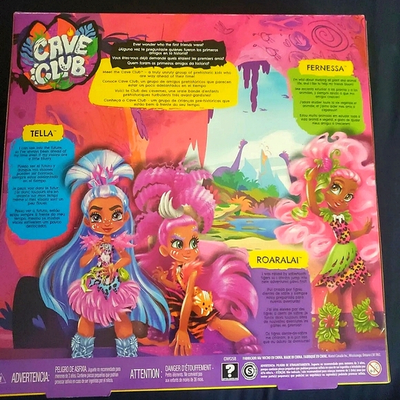 :* 4 NIB CAVE CLUB Dolls TELLA ROARALAI FERNESSA & SLATE 8" Fashion dolls BUNDLE - Picture 9 of 16